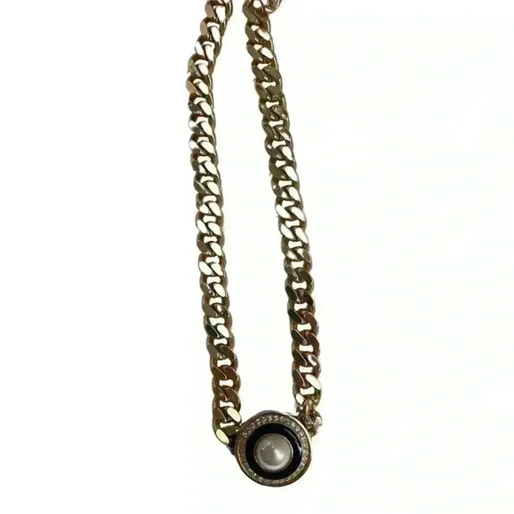 Rare Vintage Christian Dior Gold Plated Pearl and Crystal Collar Choker Necklace - Picture 4 of 14